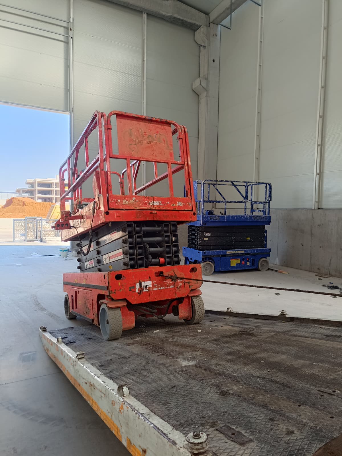 Manlift filosu ile saha hazırlığı